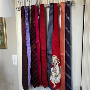 🤑BUNDLE of 9 Assorted Colorful Ties Collection